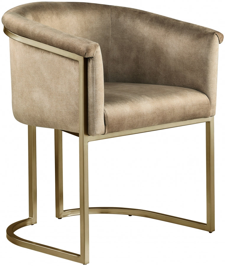 Tierra Beige Velvet Dining Chair from Meridian - Luna Furniture