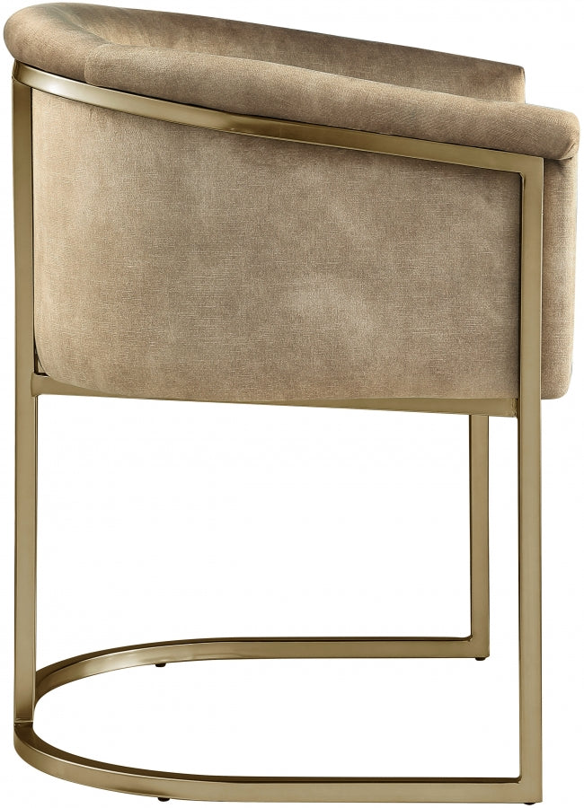 Tierra Beige Velvet Dining Chair from Meridian - Luna Furniture