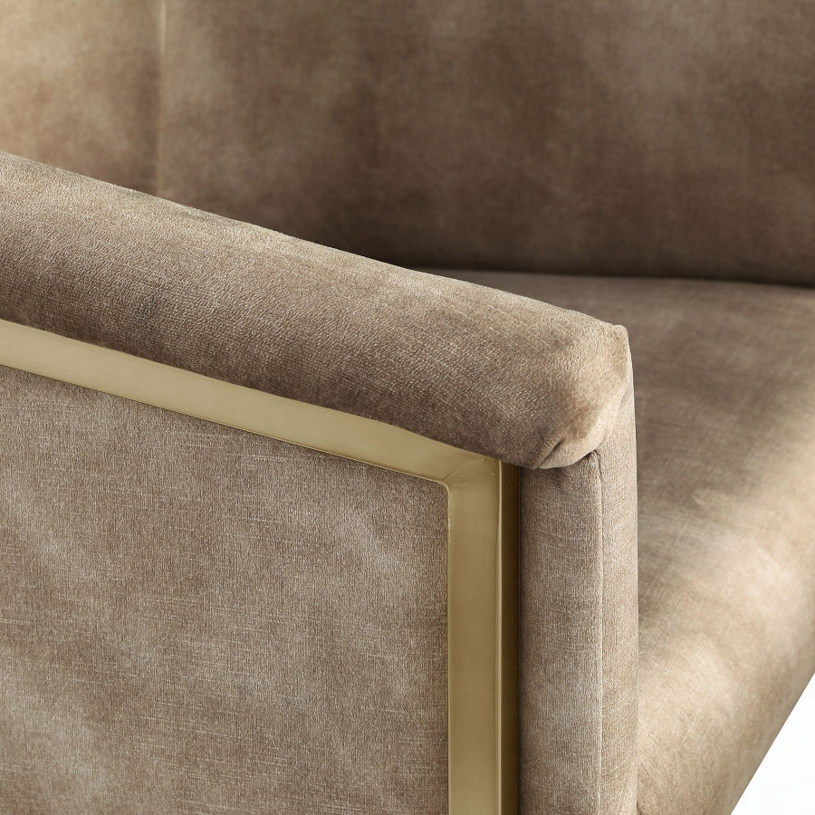 Tierra Beige Velvet Dining Chair from Meridian - Luna Furniture