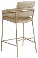 Yara Beige Velvet Counter Stool from Meridian - Luna Furniture