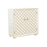 Belinda White/Gold 2-Door Accent Cabinet from Coaster - Luna Furniture