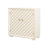 Belinda White/Gold 2-Door Accent Cabinet from Coaster - Luna Furniture