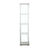 Bellatrix Cappuccino/Clear Rectangular 4-Shelf Curio Cabinet from Coaster - Luna Furniture