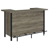 Bellemore Gray Driftwood/Black Bar Unit with Footrest from Coaster - Luna Furniture