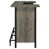 Bellemore Gray Driftwood/Black Bar Unit with Footrest from Coaster - Luna Furniture