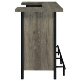 Bellemore Gray Driftwood/Black Bar Unit with Footrest from Coaster - Luna Furniture