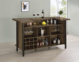 Bellemore Rustic Oak Rectangular Storage Bar Unit from Coaster - Luna Furniture