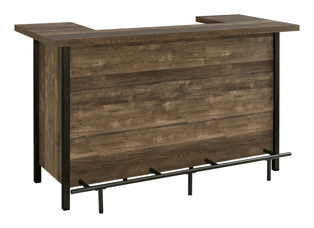 Bellemore Rustic Oak Rectangular Storage Bar Unit from Coaster - Luna Furniture