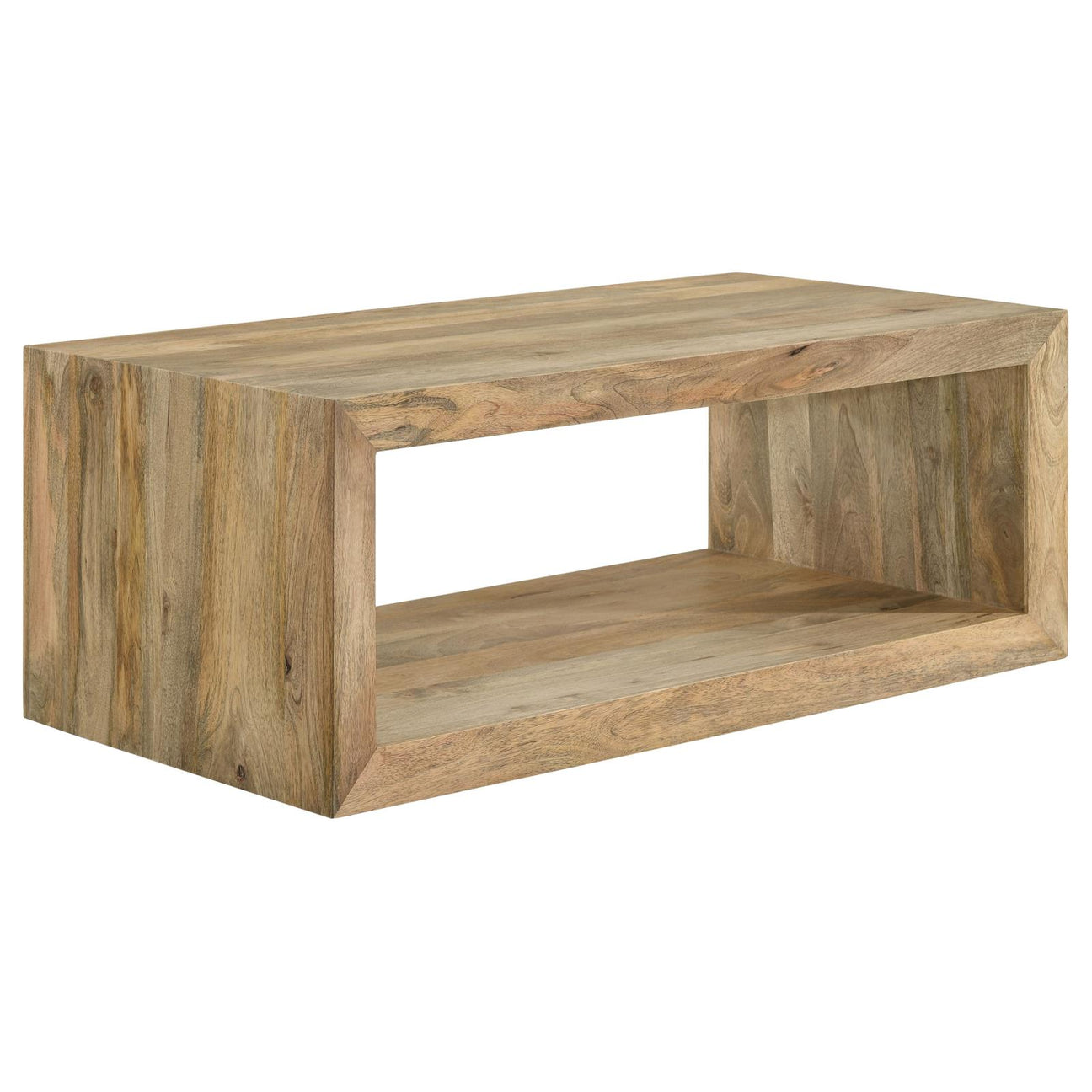 Benton Rectangular Solid Wood Coffee Table Natural from Coaster - Luna Furniture