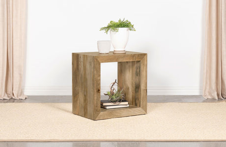 Benton Rectangular Solid Wood End Table Natural - 704837 - Luna Furniture