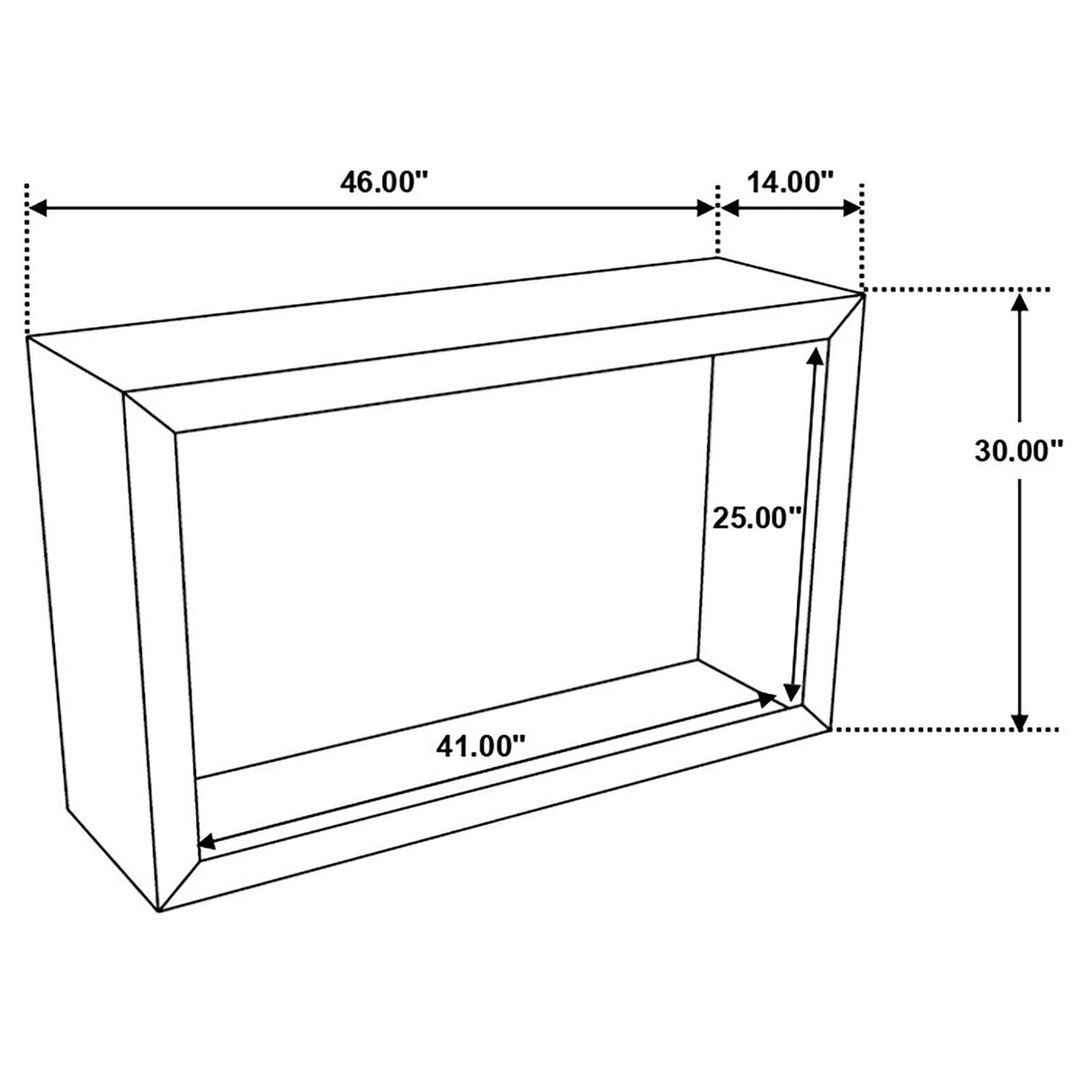 Benton Rectangular Solid Wood Sofa Table Natural - 704839 - Luna Furniture