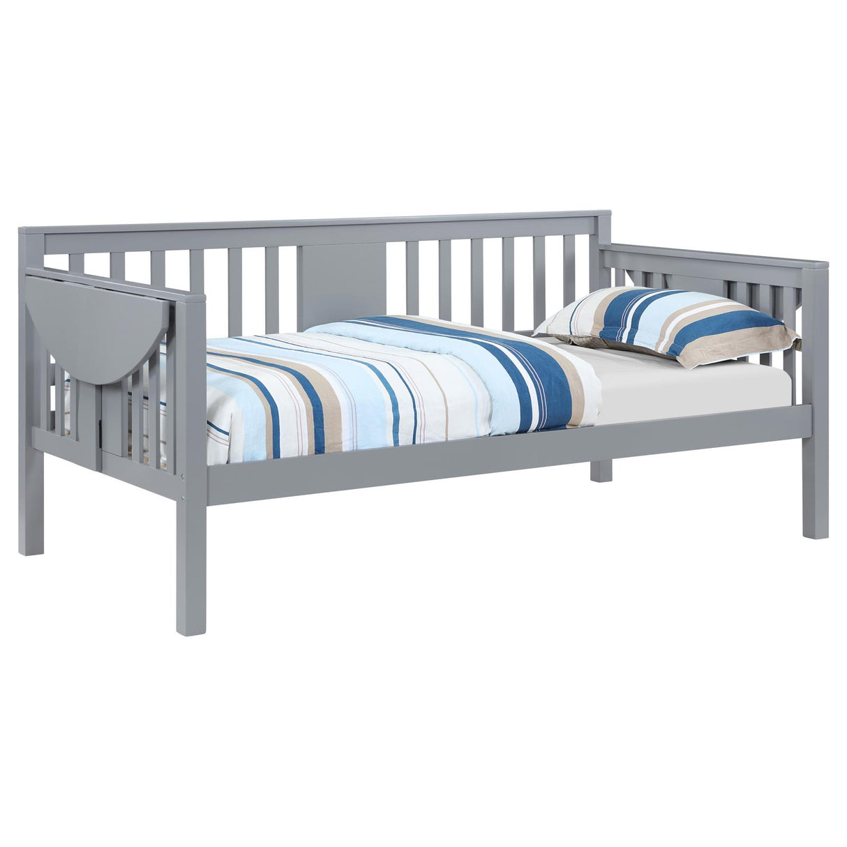 Bethany Wood Twin Daybed with Drop-down Tables Grey from Coaster - Luna Furniture