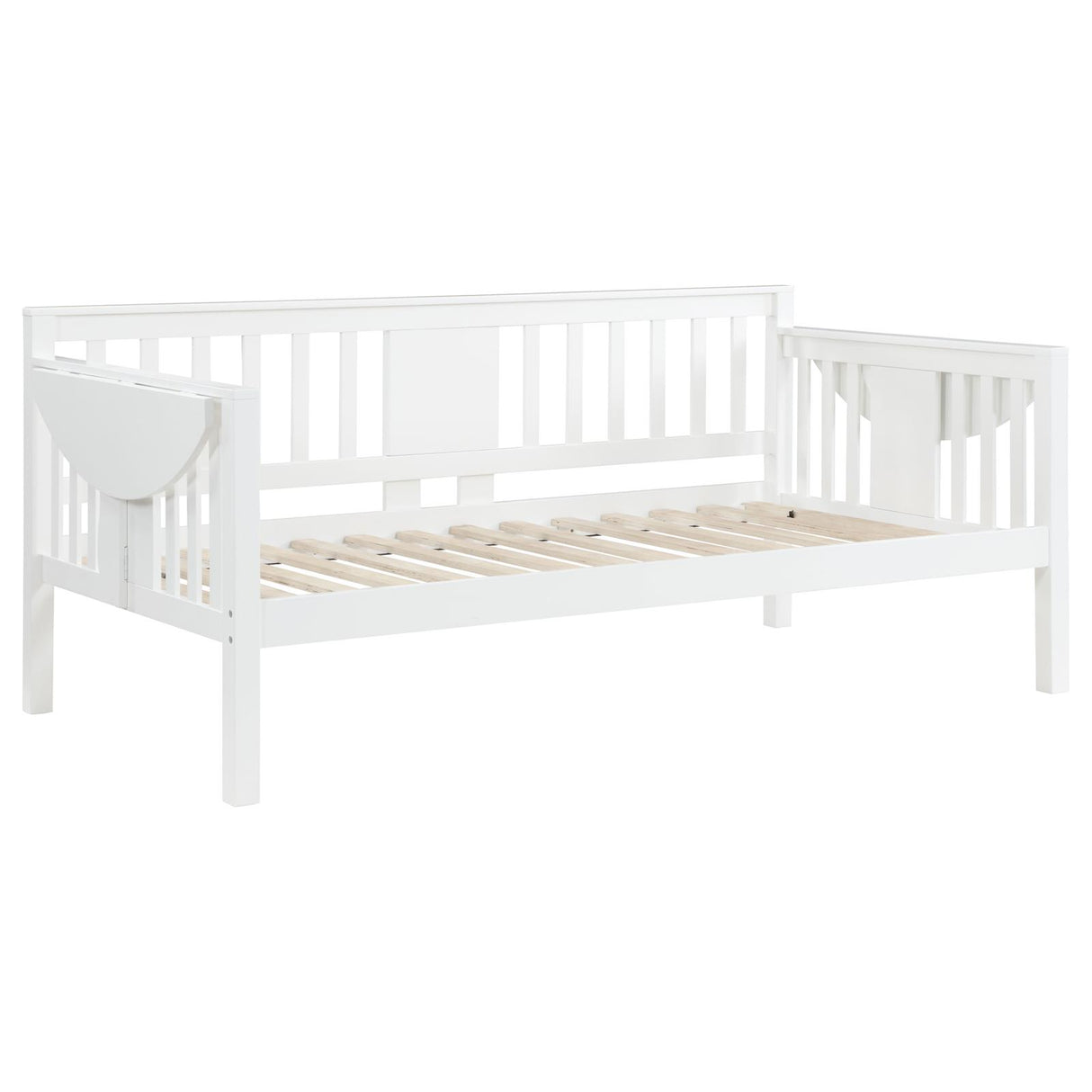 Bethany Wood Twin Daybed with Drop-down Tables White - 300837 - Luna Furniture