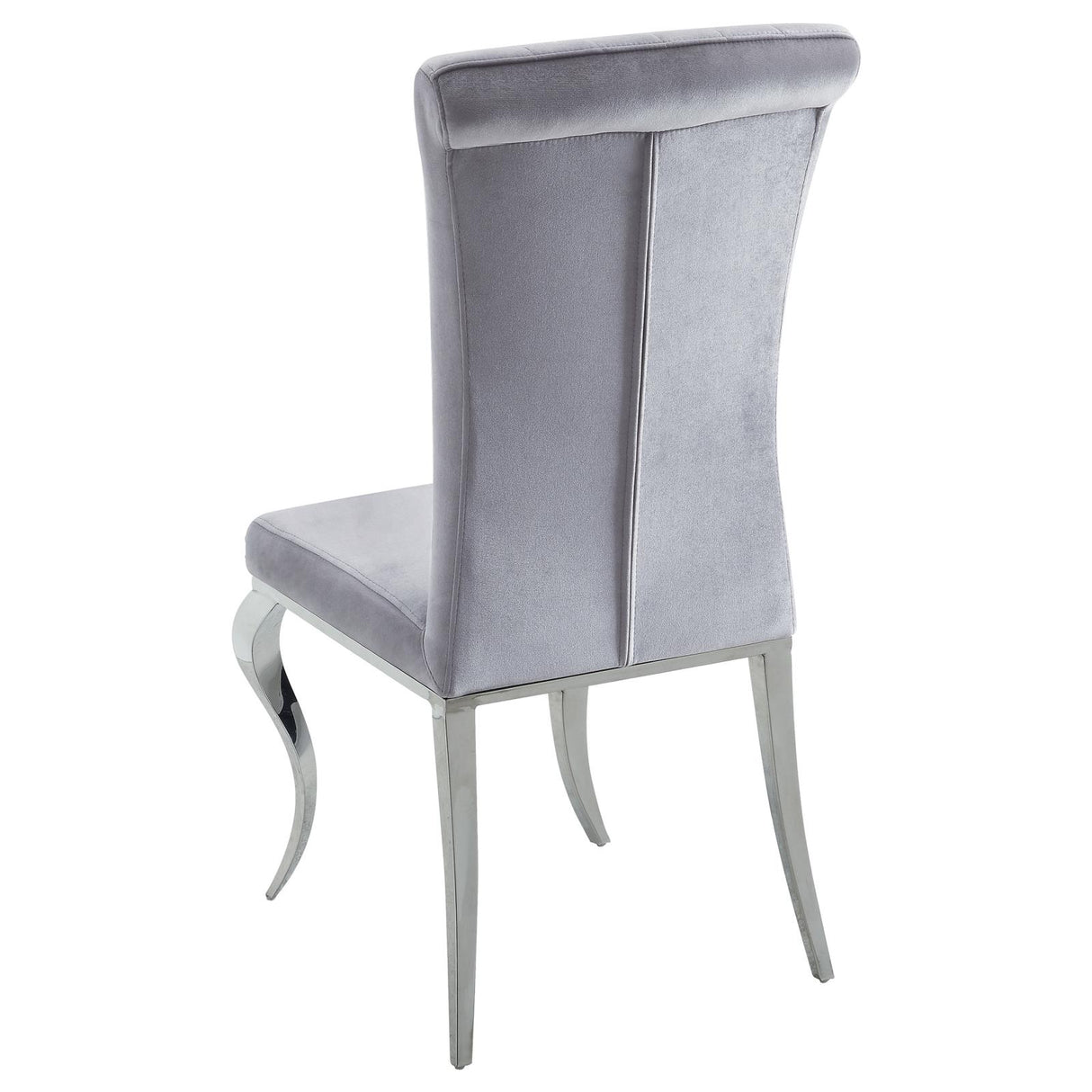 Betty Upholstered Side Chairs Grey and Chrome (Set of 4) - 105073 - Luna Furniture