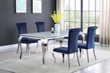 Betty Upholstered Side Chairs Ink Blue and Chrome (Set of 4) - 105077 - Luna Furniture