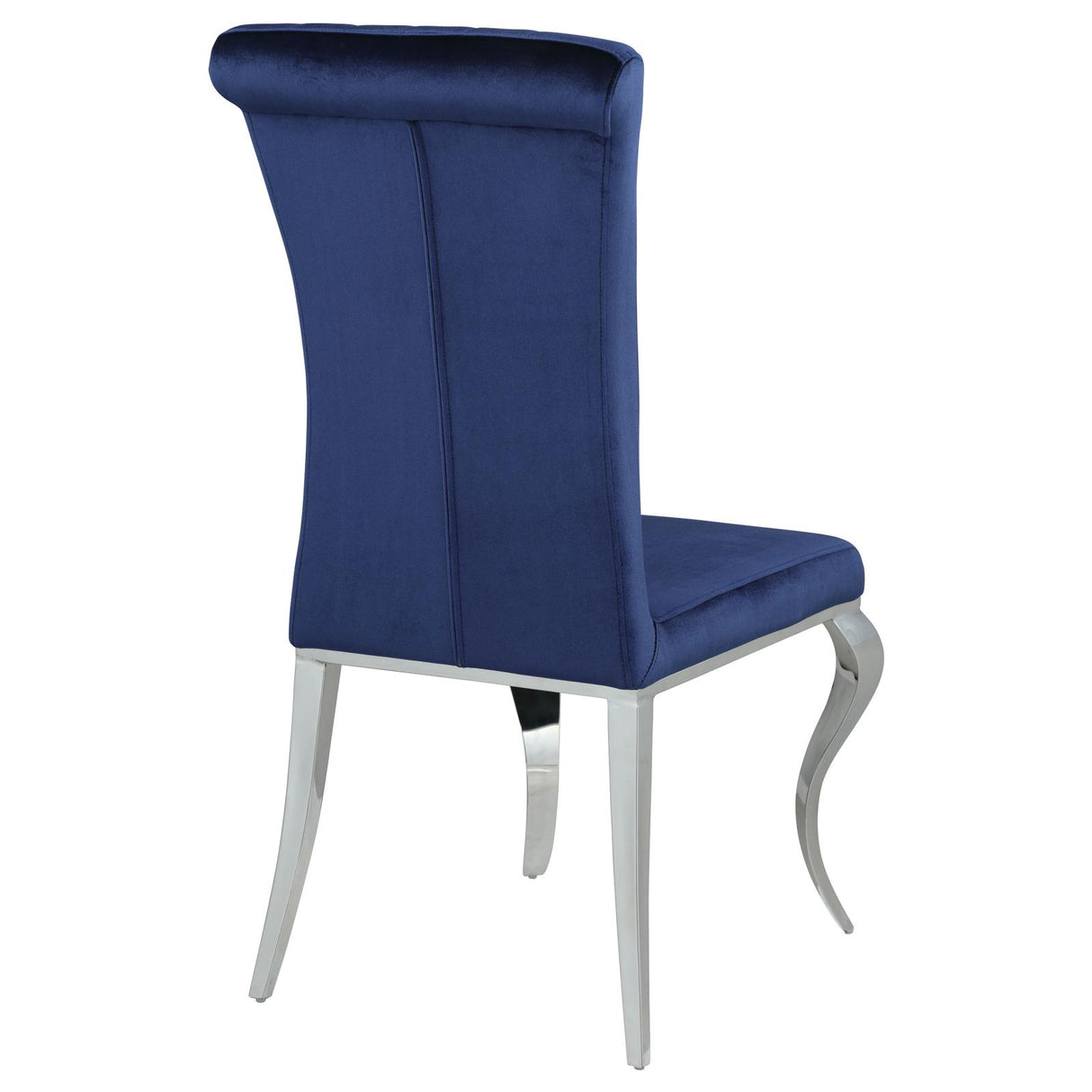 Betty Upholstered Side Chairs Ink Blue and Chrome (Set of 4) - 105077 - Luna Furniture