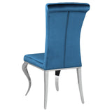 Betty Upholstered Side Chairs Teal and Chrome (Set of 4) - 105076 - Luna Furniture