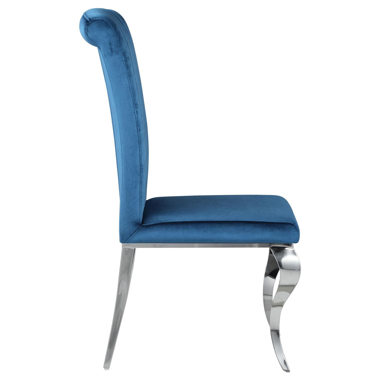 Betty Upholstered Side Chairs Teal and Chrome (Set of 4) - 105076 - Luna Furniture