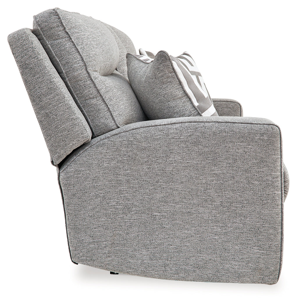 Biscoe Pewter Power Reclining Loveseat - 9050318 - Luna Furniture