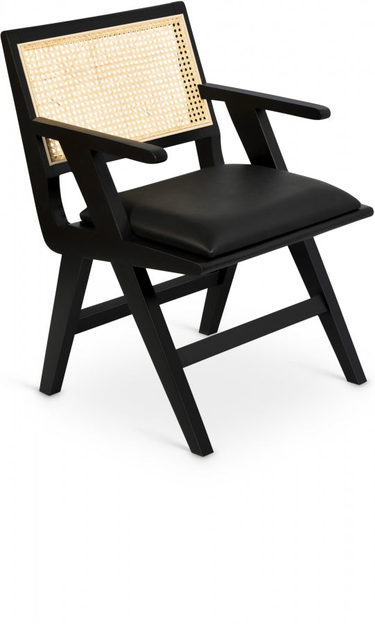 Abby Black Arm Chair from Meridian - Luna Furniture