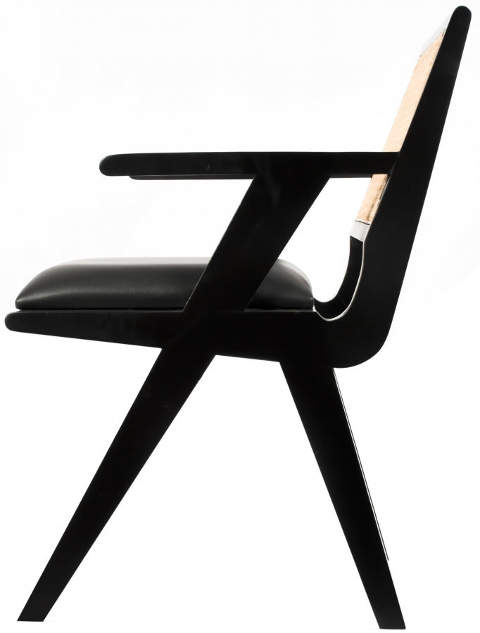 Abby Black Arm Chair from Meridian - Luna Furniture