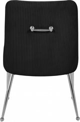 Ace Black Velvet Dining Chair, Set of 2 from Meridian - Luna Furniture