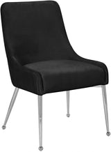 Ace Black Velvet Dining Chair, Set of 2 from Meridian - Luna Furniture