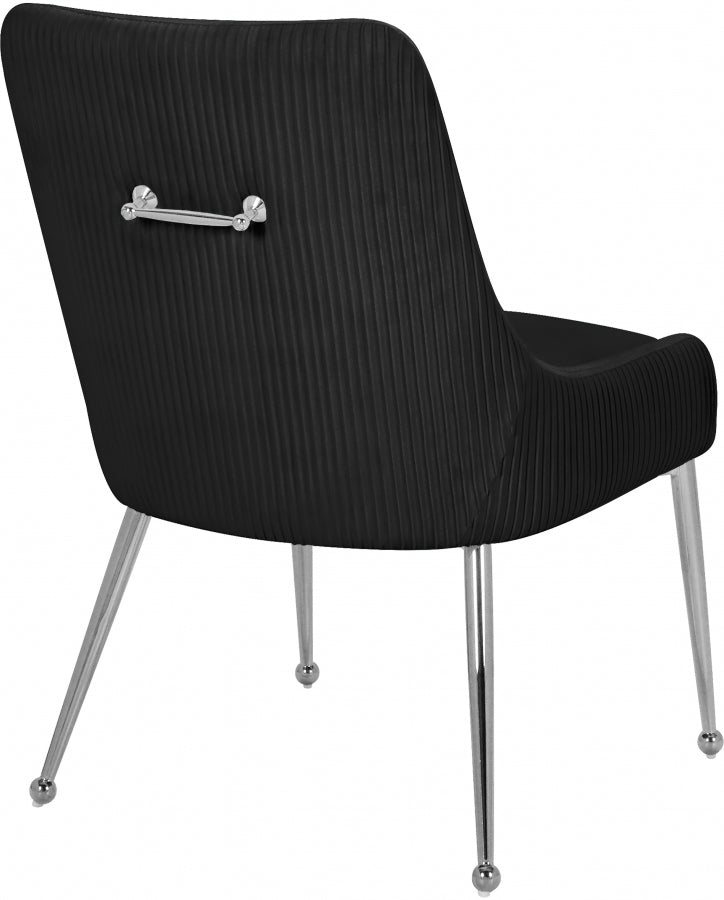 Ace Black Velvet Dining Chair, Set of 2 from Meridian - Luna Furniture