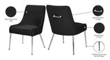 Ace Black Velvet Dining Chair, Set of 2 from Meridian - Luna Furniture