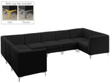 Alina Black Velvet Modular Sectional from Meridian - Luna Furniture