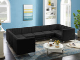 Alina Black Velvet Modular Sectional from Meridian - Luna Furniture