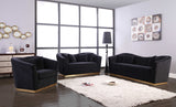 Arabella Black Velvet Sofa from Meridian - Luna Furniture