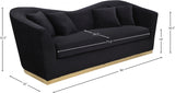 Arabella Black Velvet Sofa from Meridian - Luna Furniture