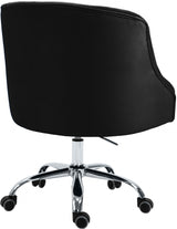 Arden Black Velvet Office Chair from Meridian - Luna Furniture