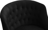 Arden Black Velvet Office Chair from Meridian - Luna Furniture