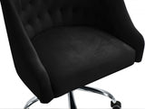 Arden Black Velvet Office Chair from Meridian - Luna Furniture