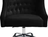 Arden Black Velvet Office Chair from Meridian - Luna Furniture