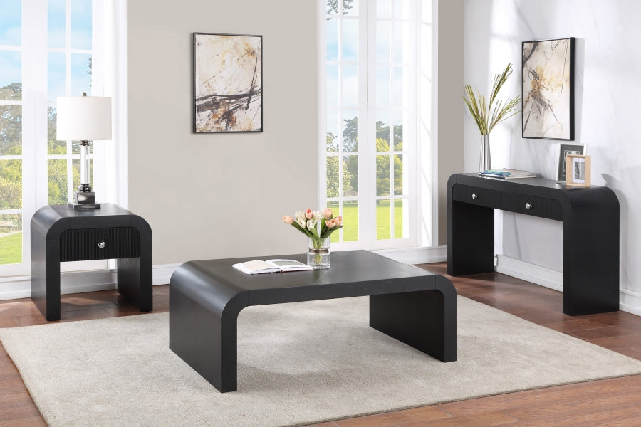 Artisto Black Console Table from Meridian - Luna Furniture