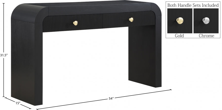 Artisto Black Console Table from Meridian - Luna Furniture