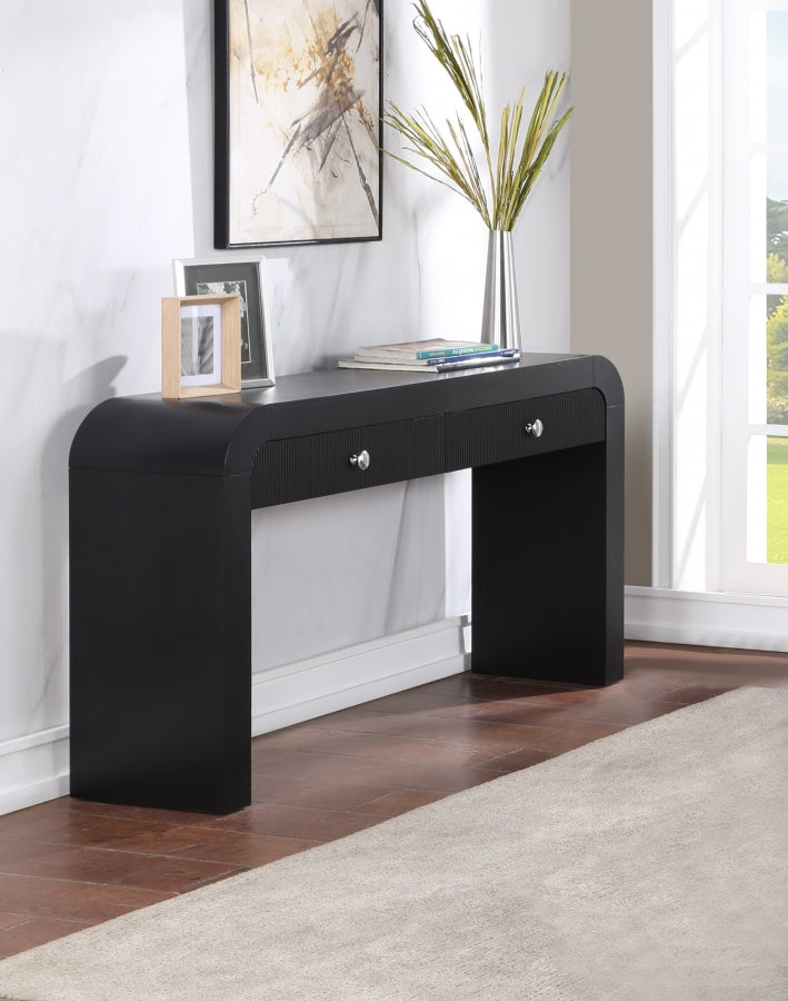 Artisto Black Console Table from Meridian - Luna Furniture