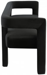 Athena Black Velvet Bench from Meridian - Luna Furniture