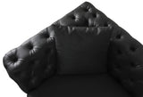 Aurora Black Faux Leather Chair from Meridian - Luna Furniture