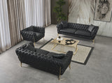 Aurora Black Faux Leather Chair from Meridian - Luna Furniture