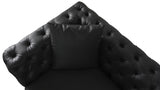 Aurora Black Faux Leather Loveseat from Meridian - Luna Furniture