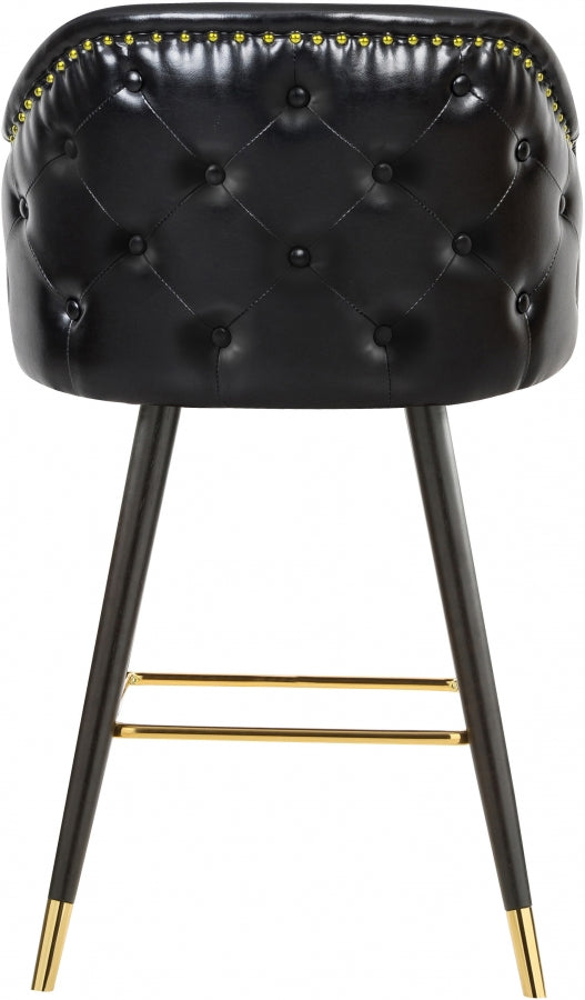 Barbosa Black Faux Leather Bar | Counter Stool, Set of 2 from Meridian - Luna Furniture