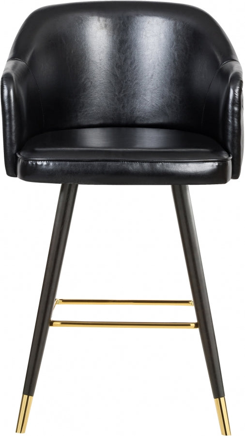 Barbosa Black Faux Leather Bar | Counter Stool, Set of 2 from Meridian - Luna Furniture