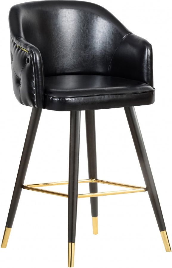 Barbosa Black Faux Leather Bar | Counter Stool, Set of 2 from Meridian - Luna Furniture