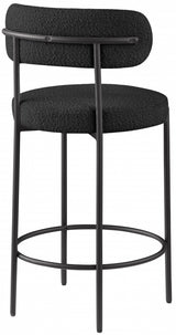 Black Beacon Boucle Fabric Bar / Counter Stools, Set of 2 from Meridian - Luna Furniture