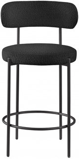 Black Beacon Boucle Fabric Bar / Counter Stools, Set of 2 from Meridian - Luna Furniture