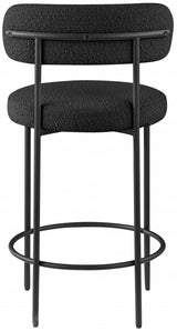 Black Beacon Boucle Fabric Bar / Counter Stools, Set of 2 from Meridian - Luna Furniture